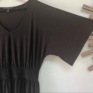 White House Black Market Kimono Sleeve Smocked Elastic Waist Blouson Dress.